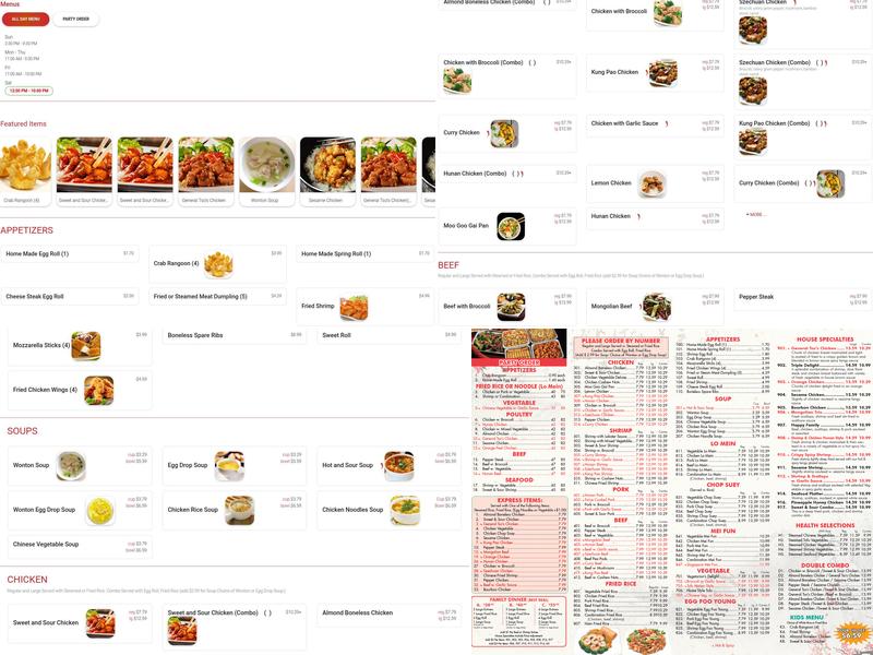 Dragon 1 Express Menu