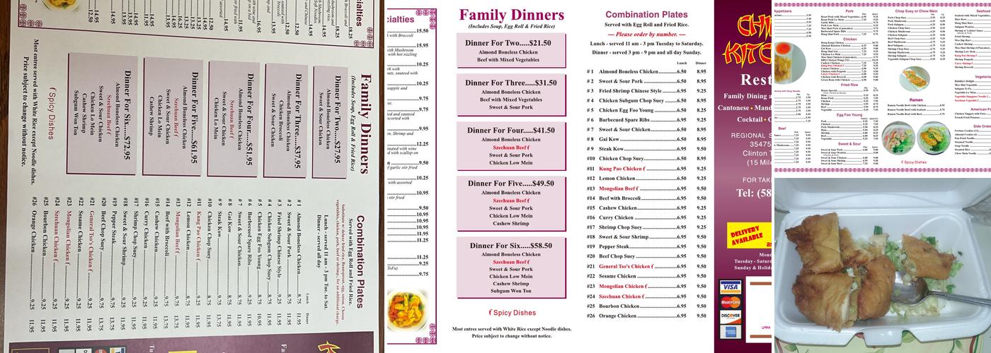 China Kitchen Menu