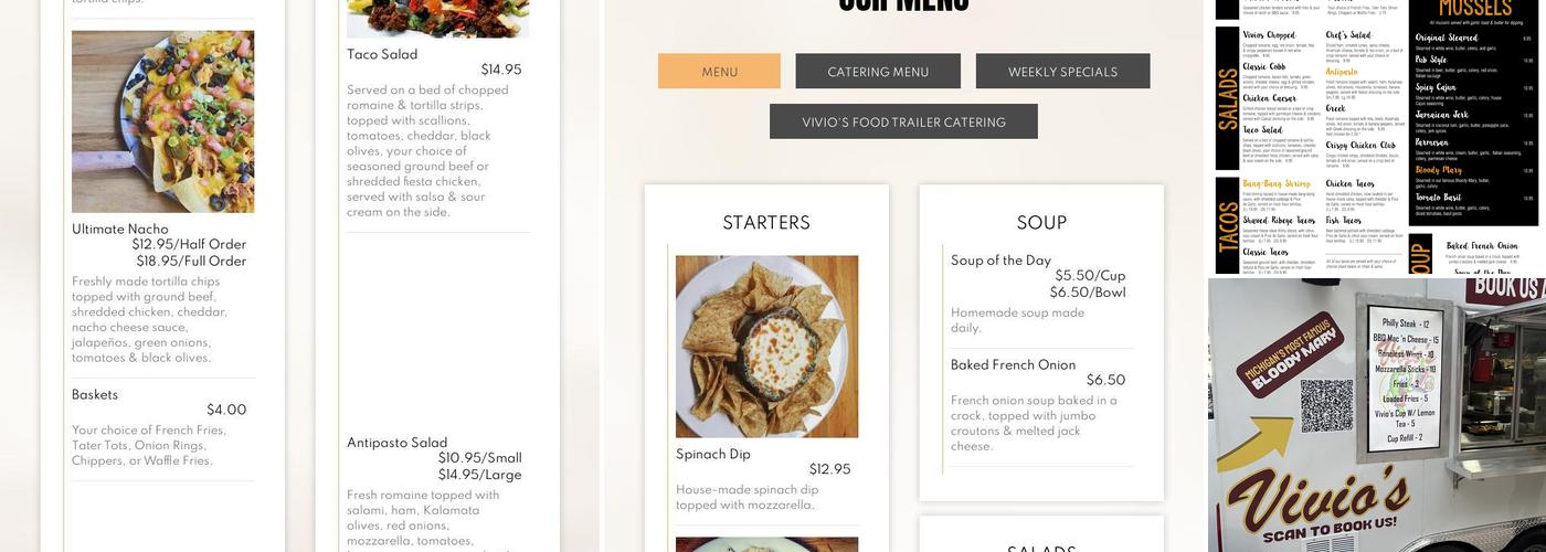 Vivio's II Food & Spirits Menu