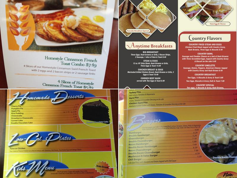 Donna's Family Dining Menu