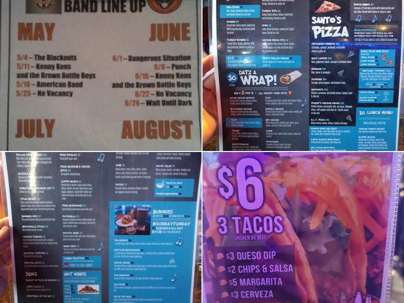 Freddy's Bar & Grill Menu
