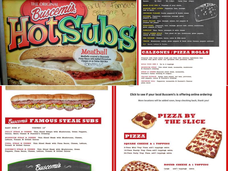 Original Buscemi's Menu