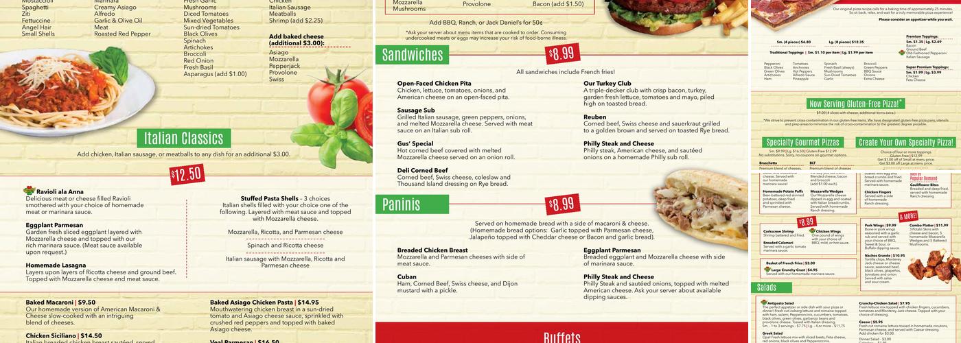 Cloverleaf Pizza Menu