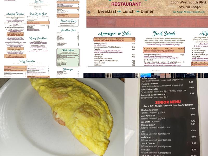 New York Burgers and Grill Menu