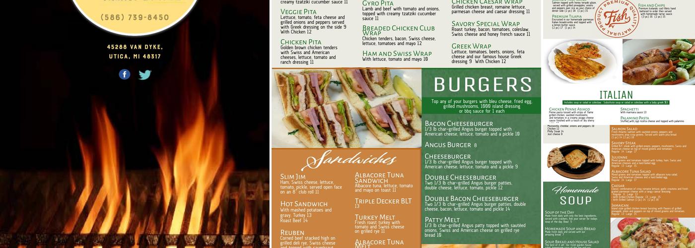 Savory Grill Menu