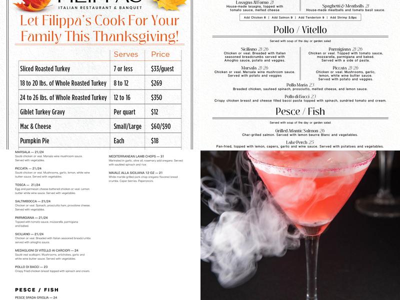 Filippas Menu