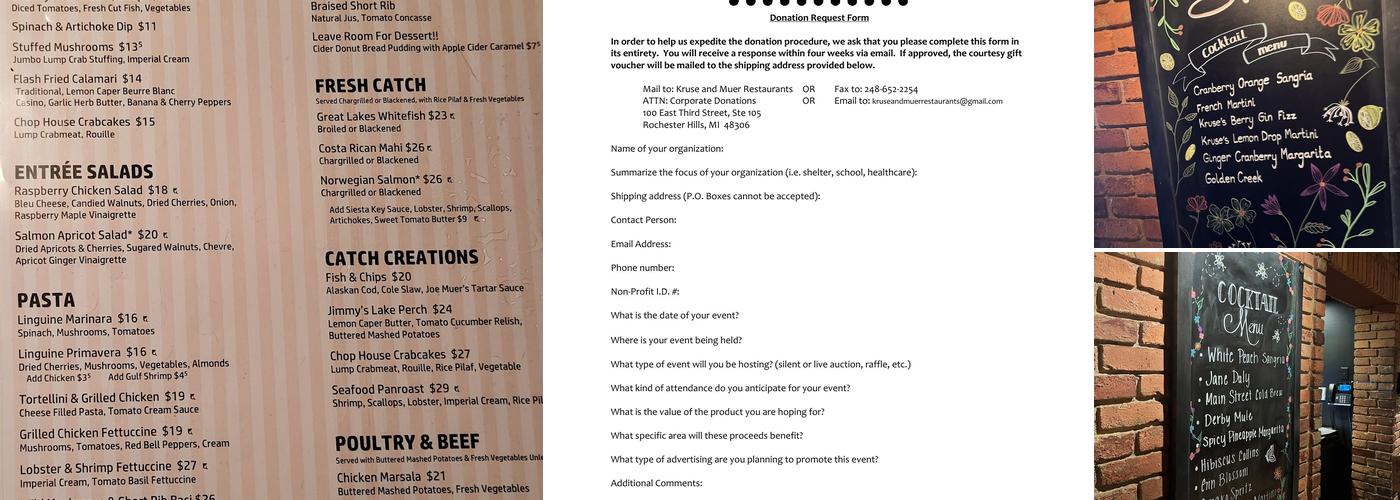 Kruse and Muer on Main Menu