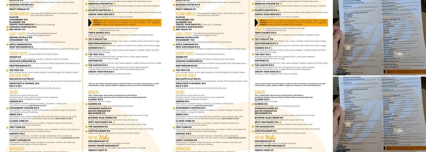 Jonny Cakes Cafe Menu