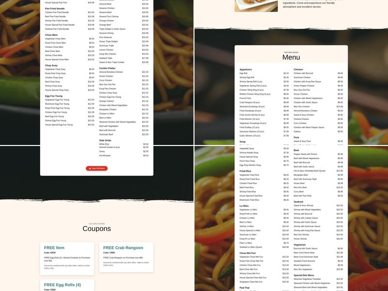 Golden Bowl Carry Out Menu