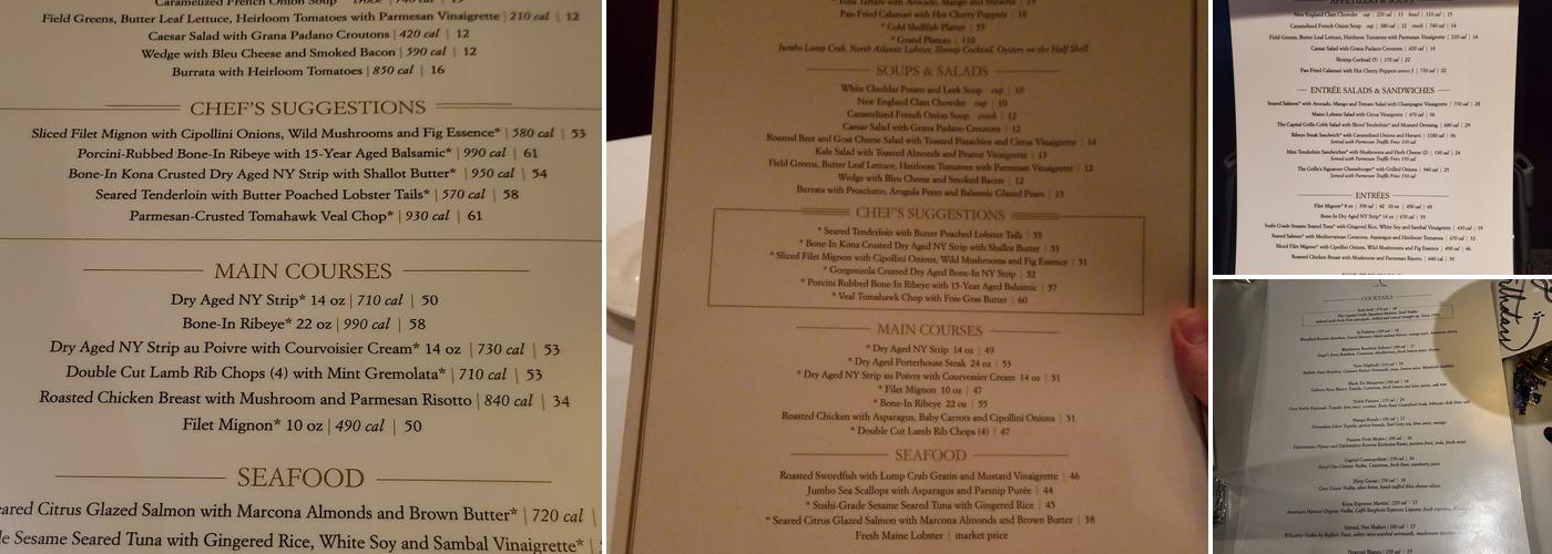 The Capital Grille Menu