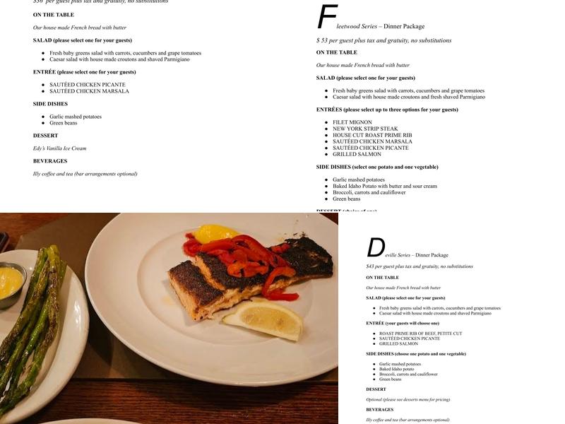 Louis' Chop House Menu