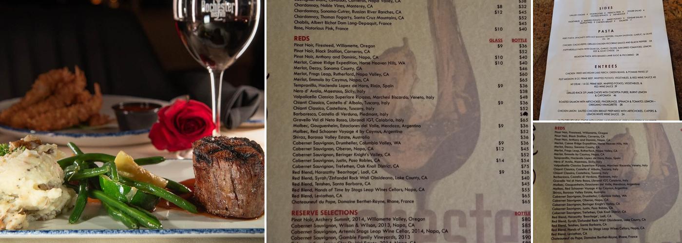 Rochester Bistro Menu
