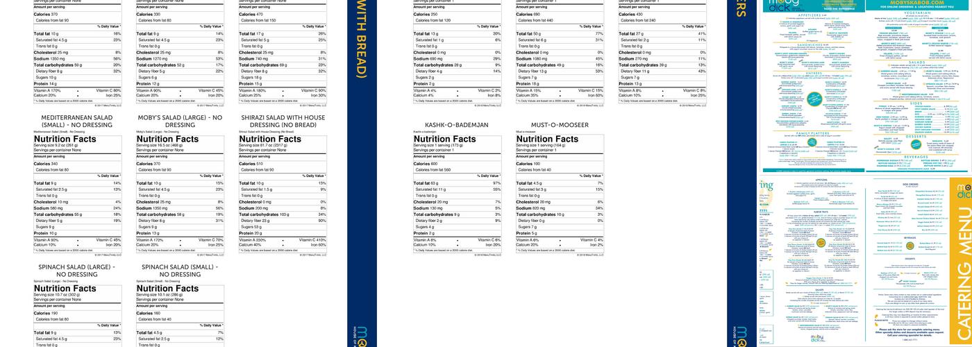 Moby Dick House of Kabob Menu