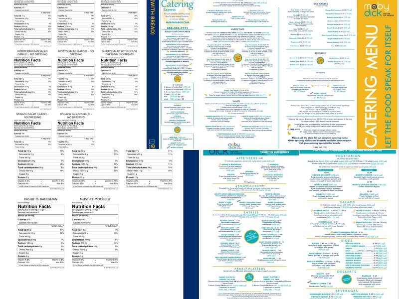 Moby Dick House of Kabob Menu