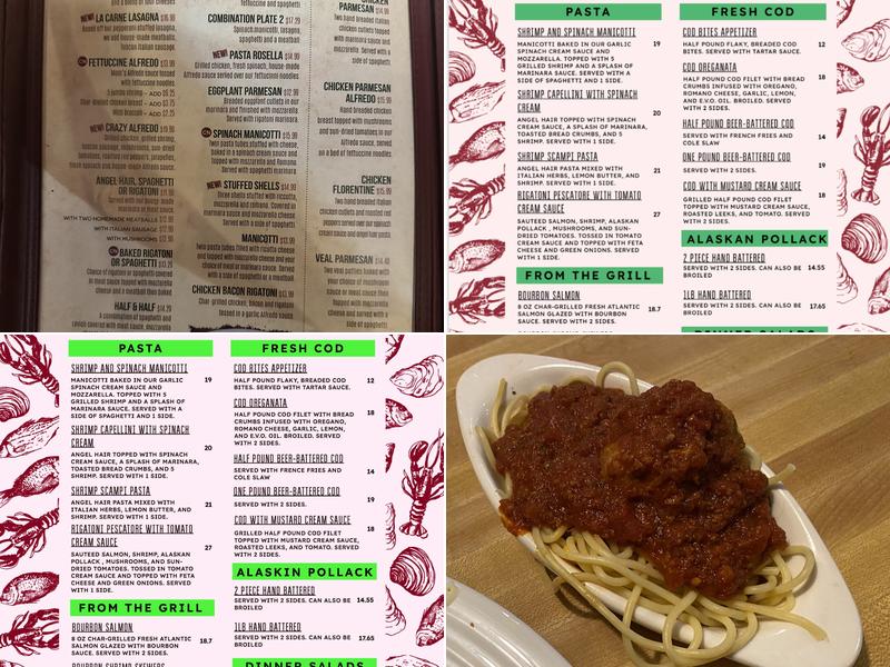 Falsetta's Casa Nova Menu
