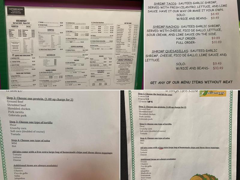 Jalapeños Mexican Restaurant Menu