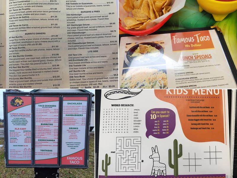 Famous Taco Menu