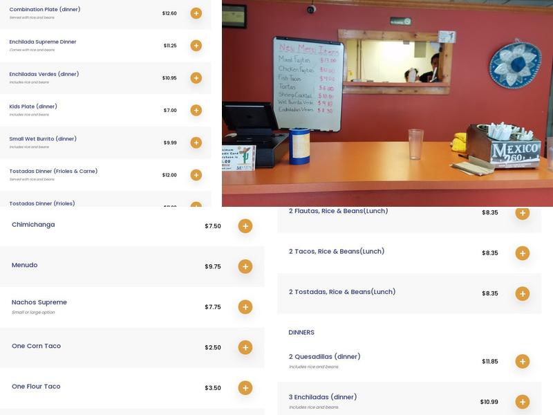 Mexico 2 Go Menu