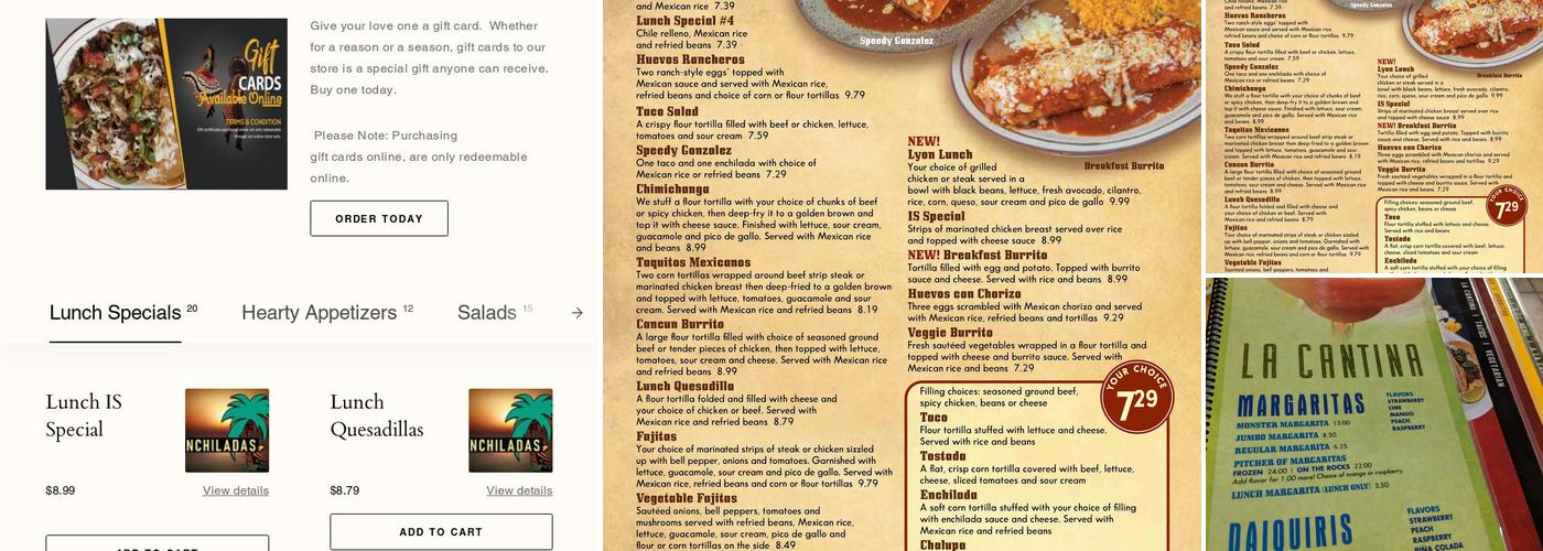 Cancun Mexican Grill Menu