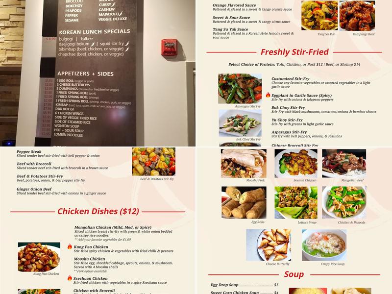 Charlie Kang's Restaurant Menu
