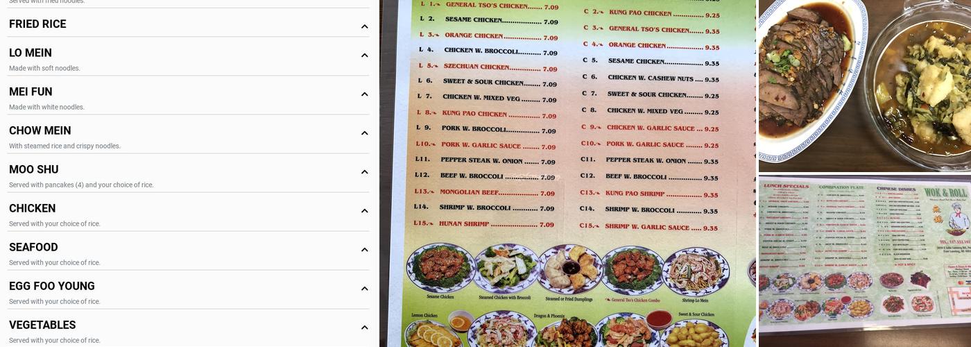 Wok & Roll Menu