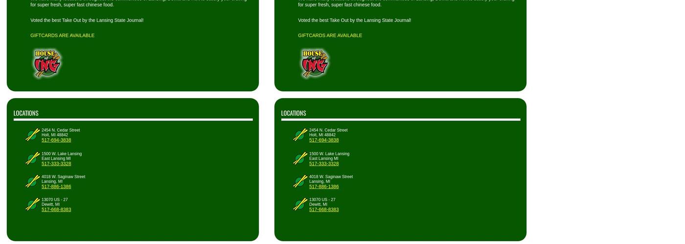 Ingcredible Menu