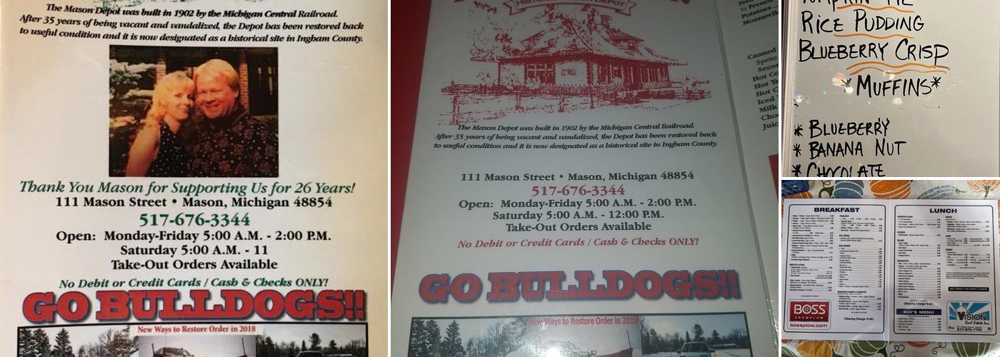 Mason Depot Diner Menu