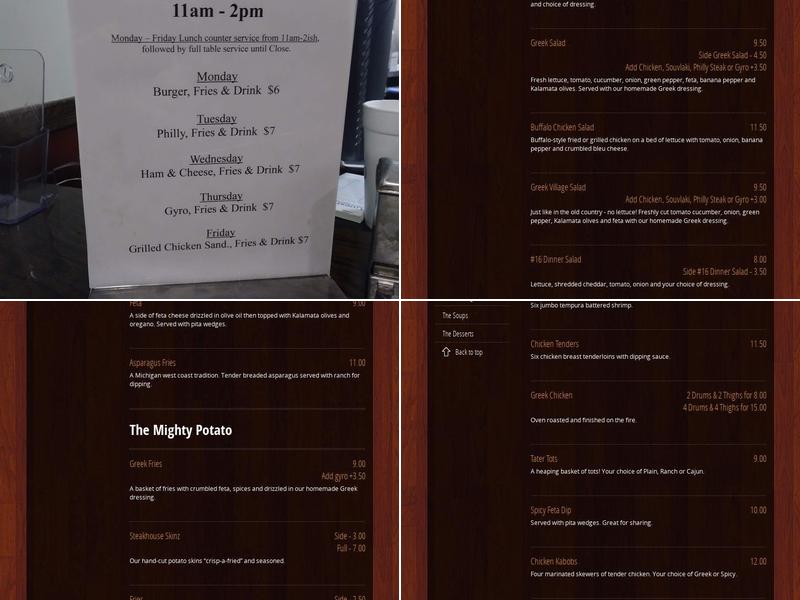 Steakhouse Philly Bar & Grill Menu