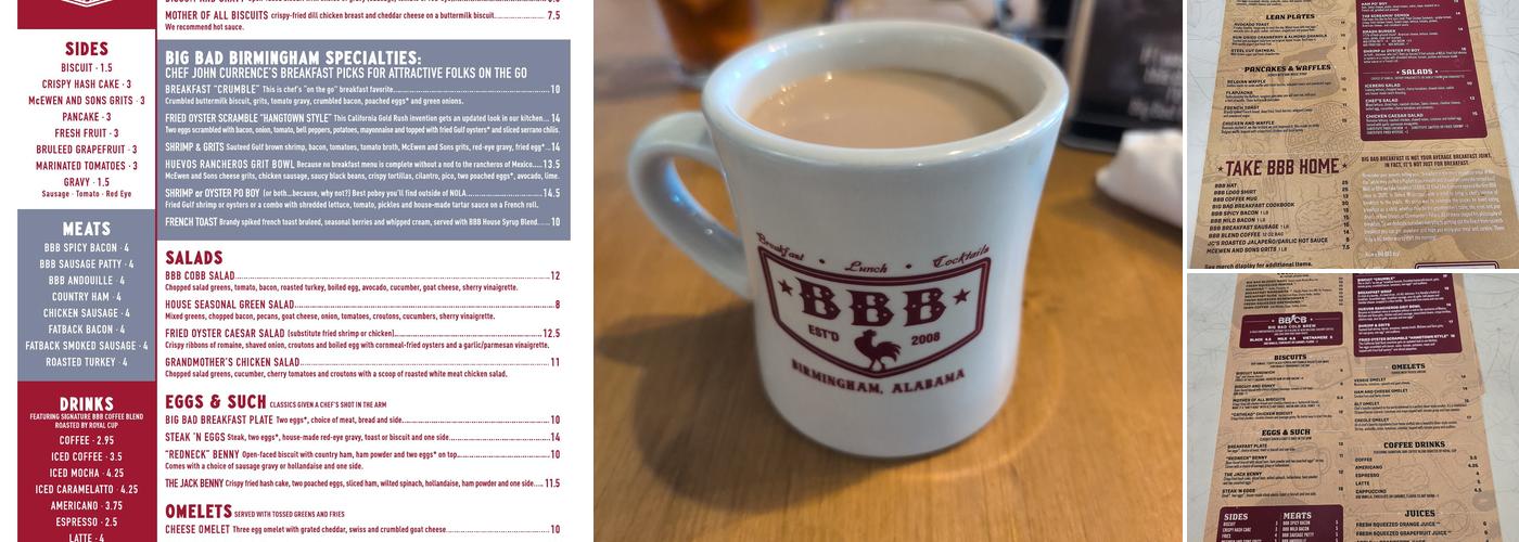 Big Bad Breakfast Menu