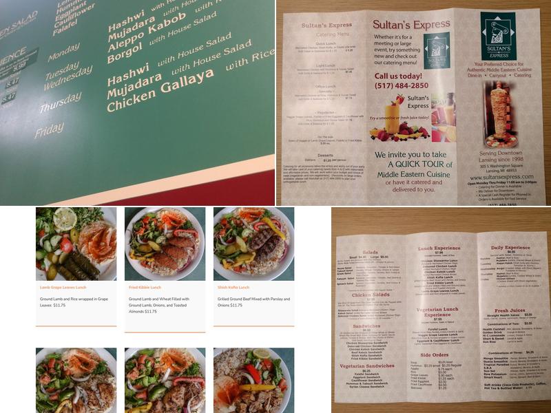Sultan's Express Lansing Menu
