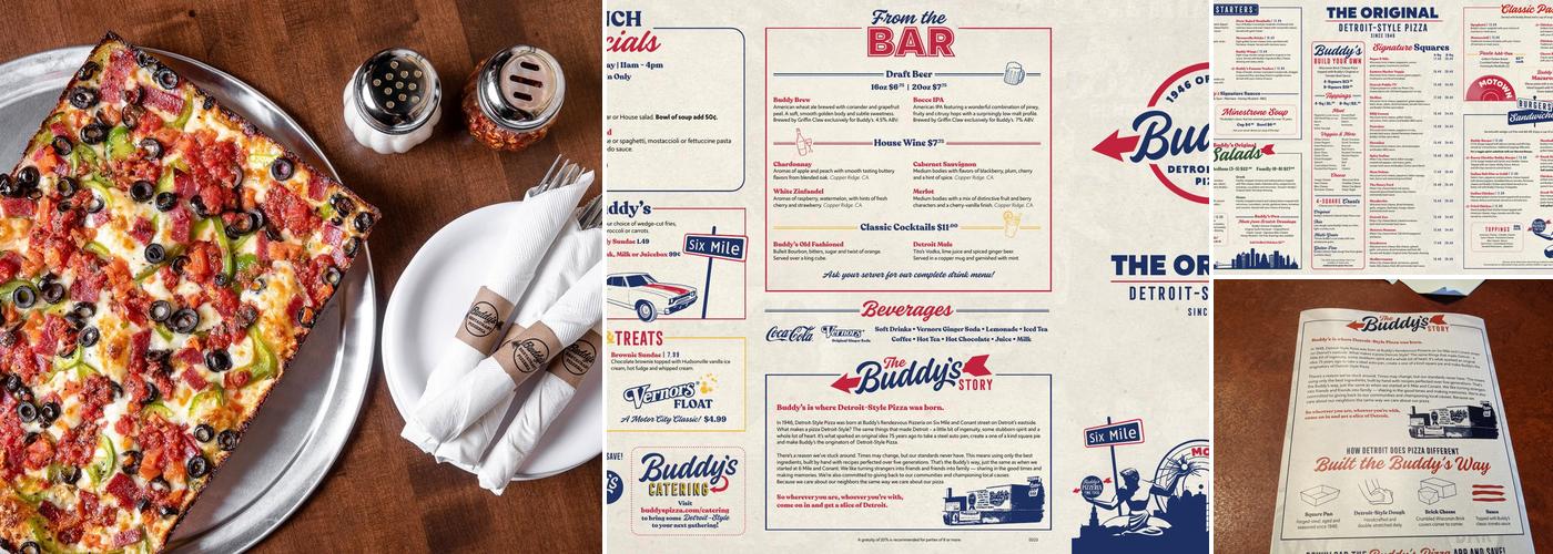 Buddy's Pizza Menu
