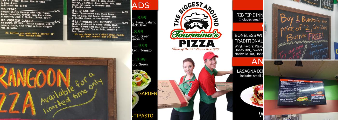 Toarmina's Pizza & Burrito Joint Menu