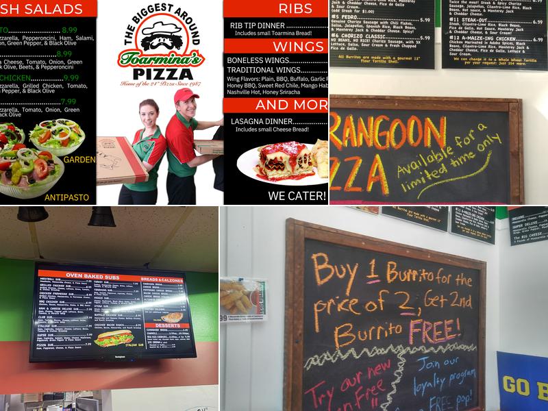 Toarmina's Pizza & Burrito Joint Menu