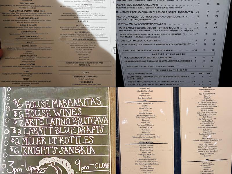 Knight's Steakhouse Menu