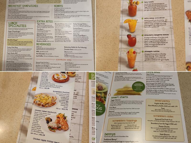 Scramblers Menu