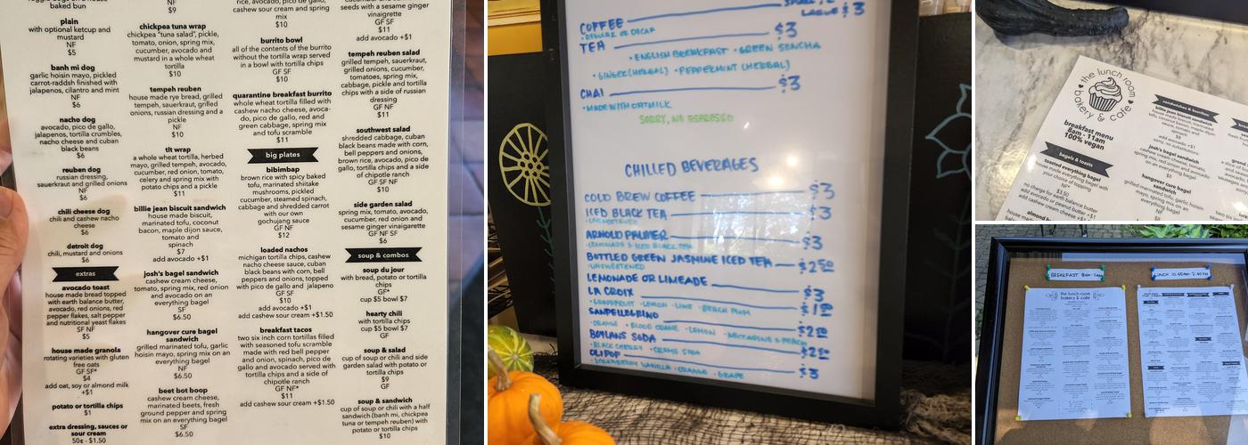 The Lunch Room - Bakery & Cafe Menu