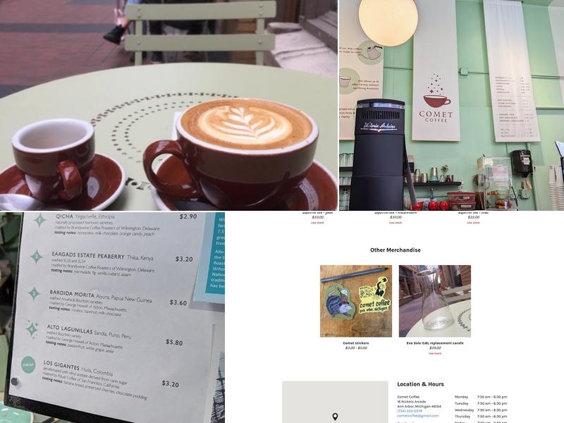 Comet Coffee Menu