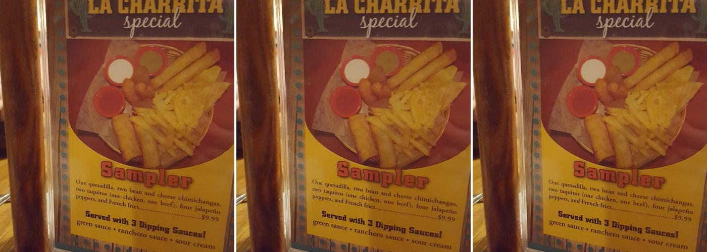 La Charrita Menu