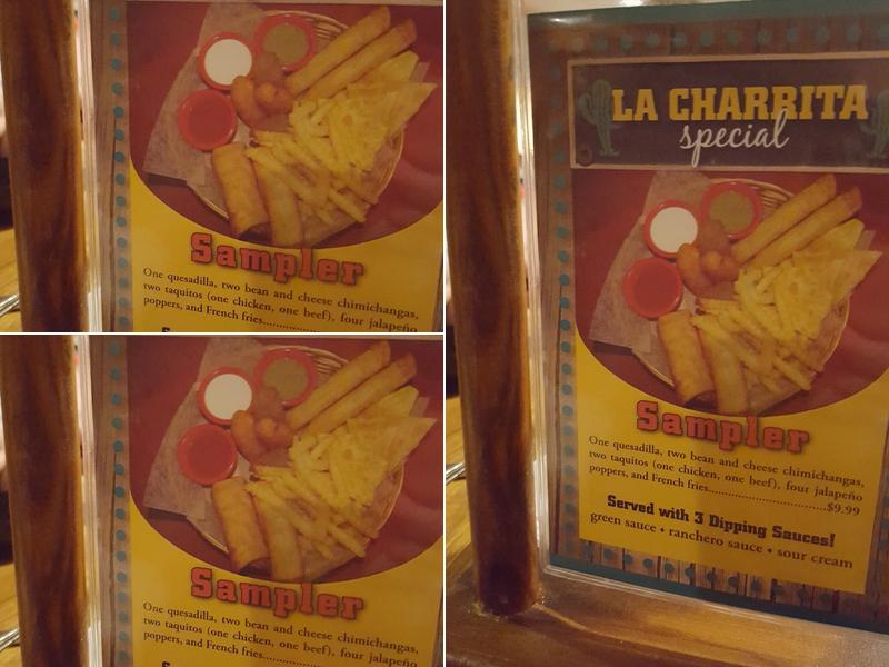 La Charrita Menu