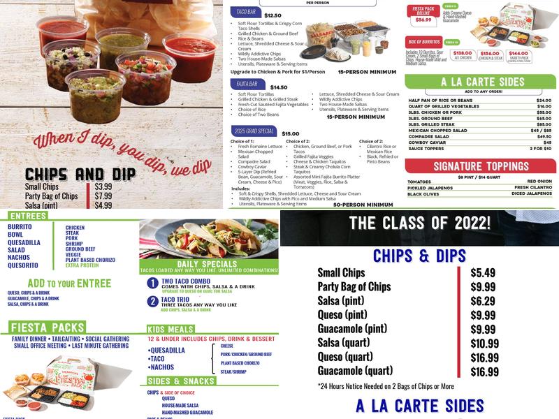 Salsarita's Fresh Mexican Grill Menu