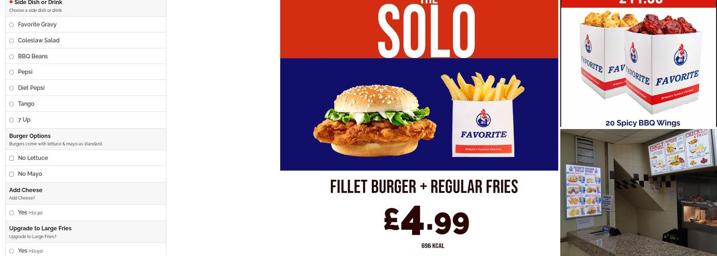 Favorite Chicken Gravesend Menu