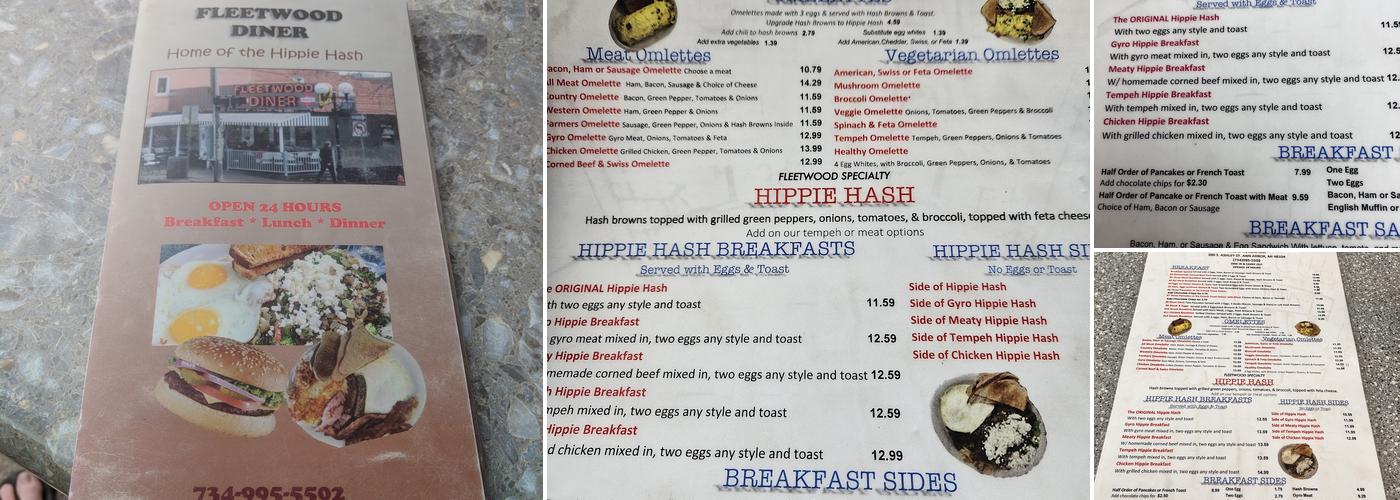 Fleetwood Diner Menu