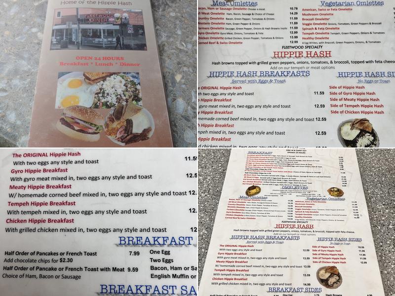 Fleetwood Diner Menu