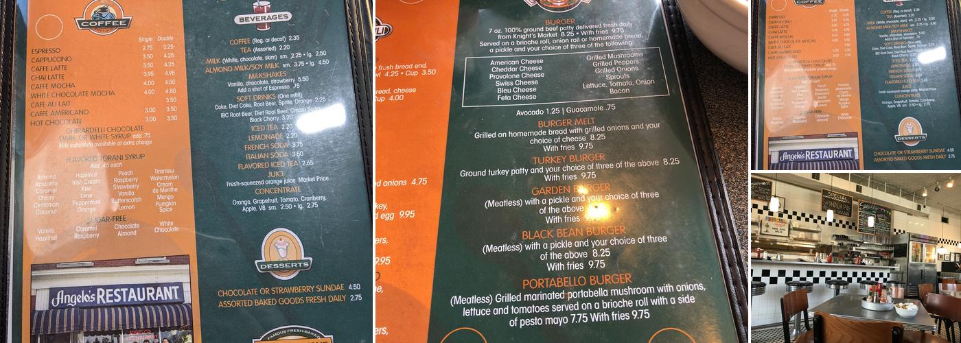 Angelo's Menu
