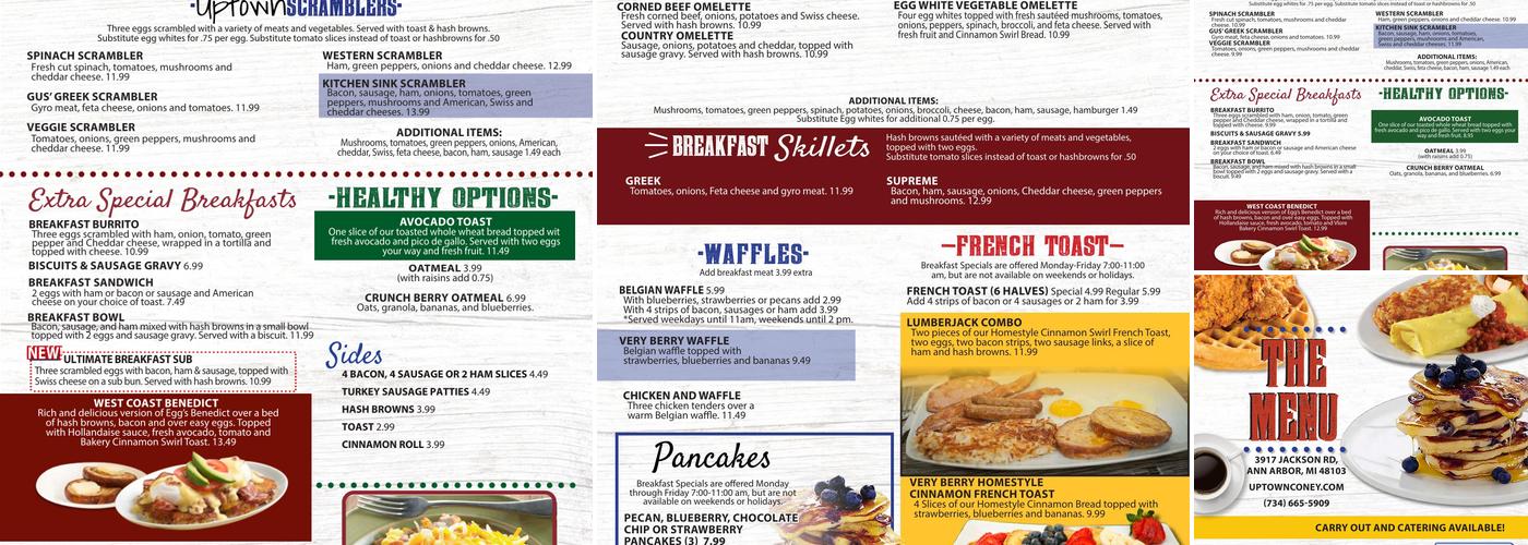 Uptown Coney Island - Ann Arbor Menu