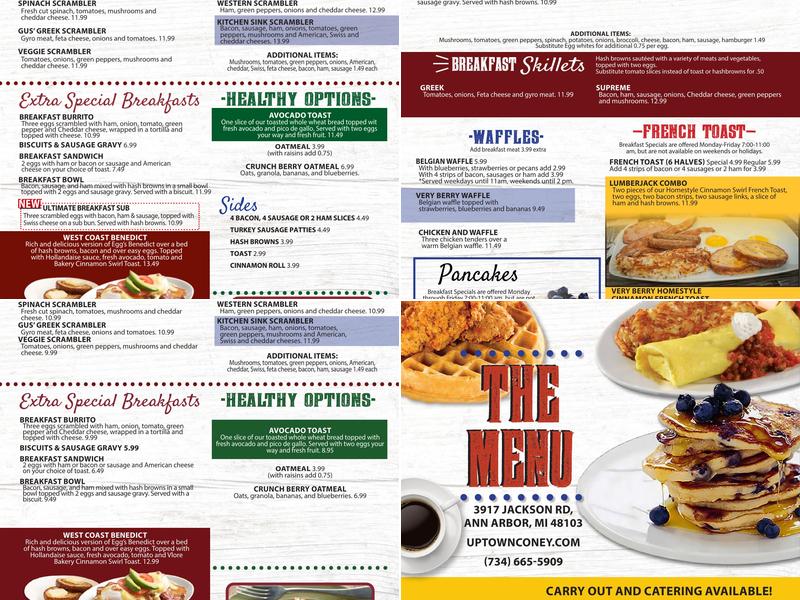 Uptown Coney Island - Ann Arbor Menu