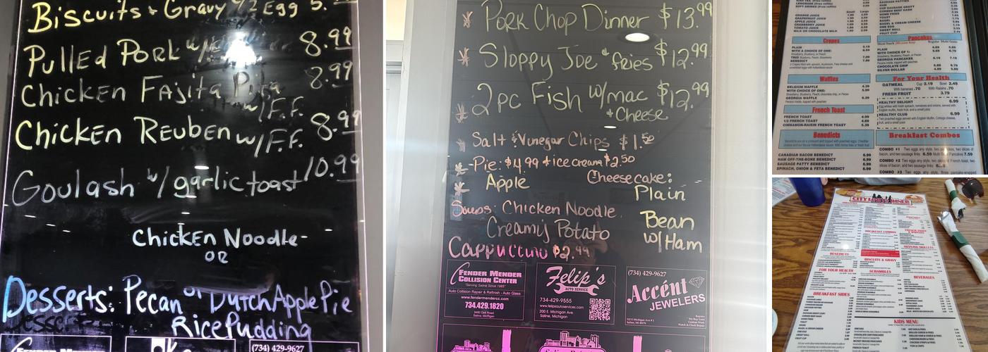 City Limits Diner Menu