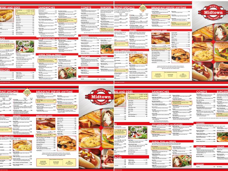 Mark's Midtown Coney Island Menu