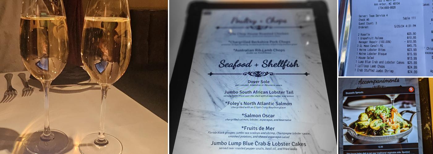 The Chop House Ann Arbor Menu