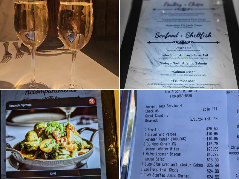 The Chop House Ann Arbor Menu